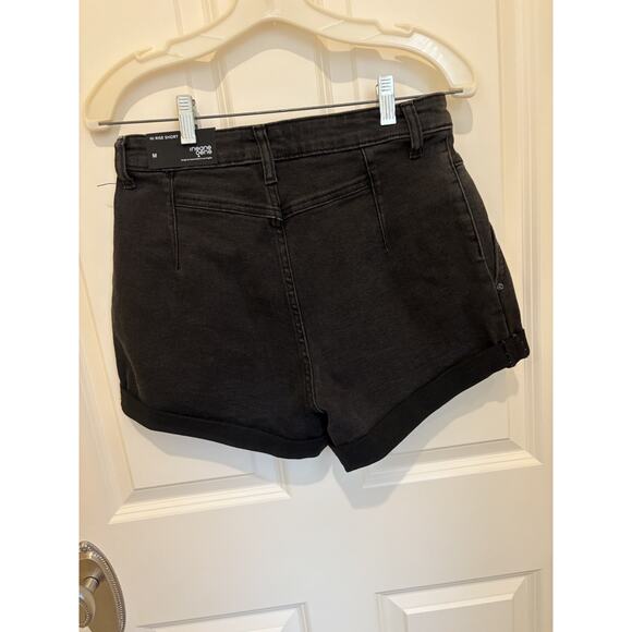 Insane Gene HIGH RISE Black DENIM SHORTS Medium - Picture 4 of 5
